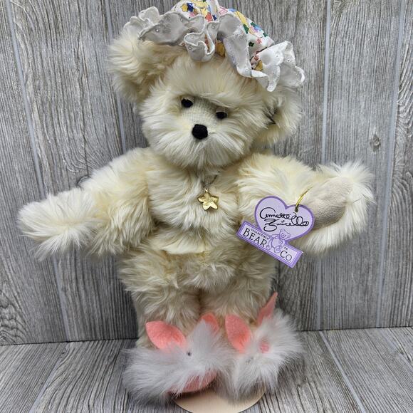 Annette Funicello Dream Keeper Collectible Bear & Co Teddy Slippers Bonnet - Picture 1 of 12